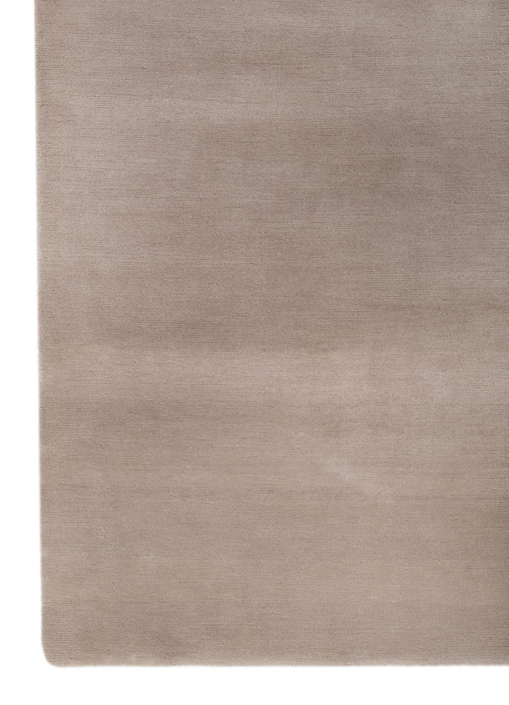 sthir grey and black wool hand knotted Rug - Corner