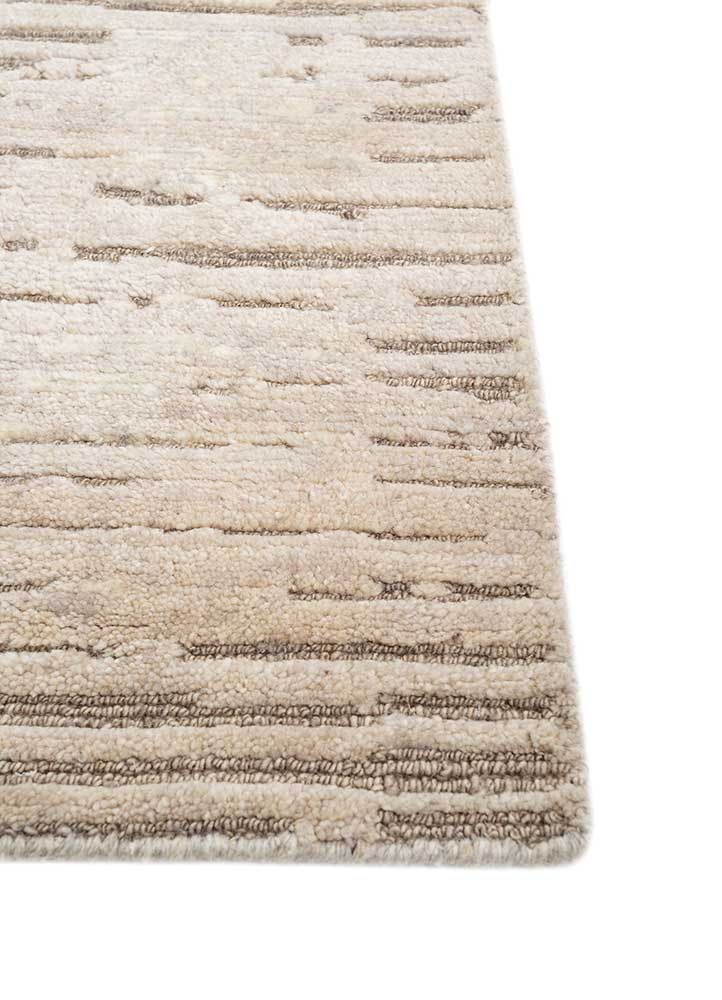 manifest blue wool hand knotted Rug - Corner