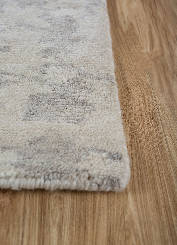 uvenuti grey and black wool hand knotted Rug - Corner