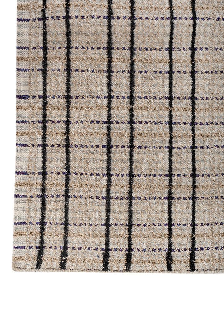 atelier grey and black acrylic hand knotted Rug - Corner
