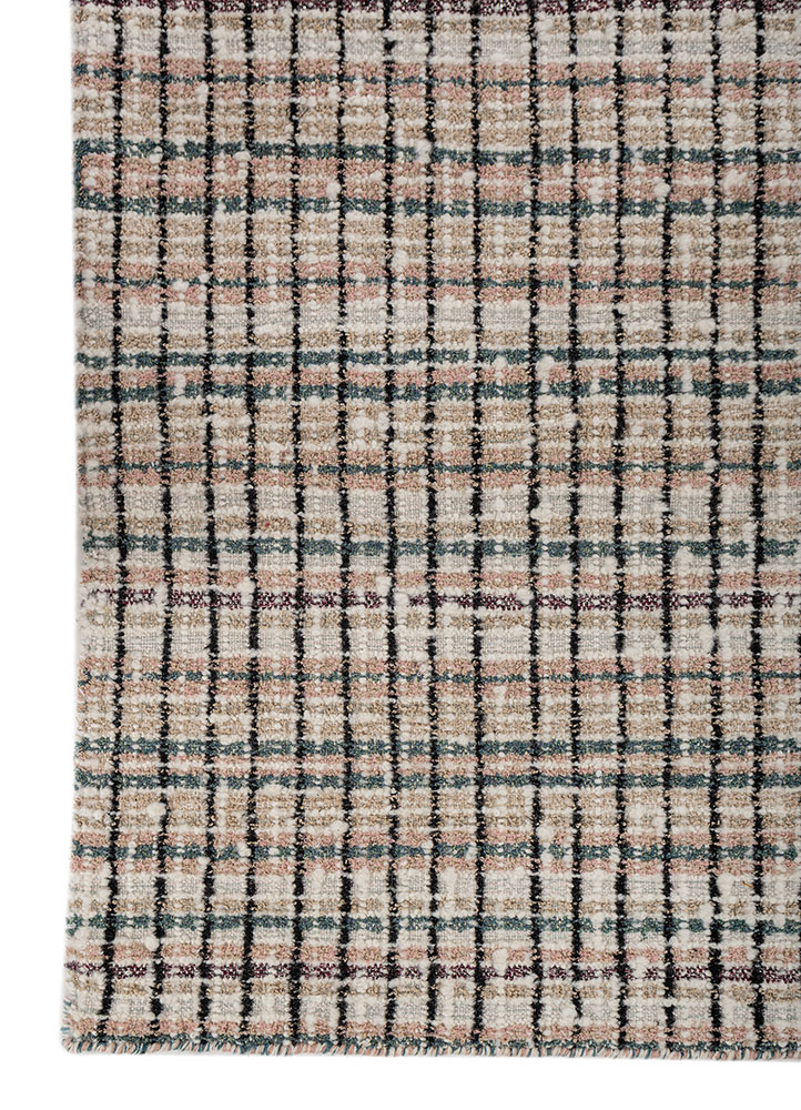 atelier ivory acrylic hand knotted Rug - Corner
