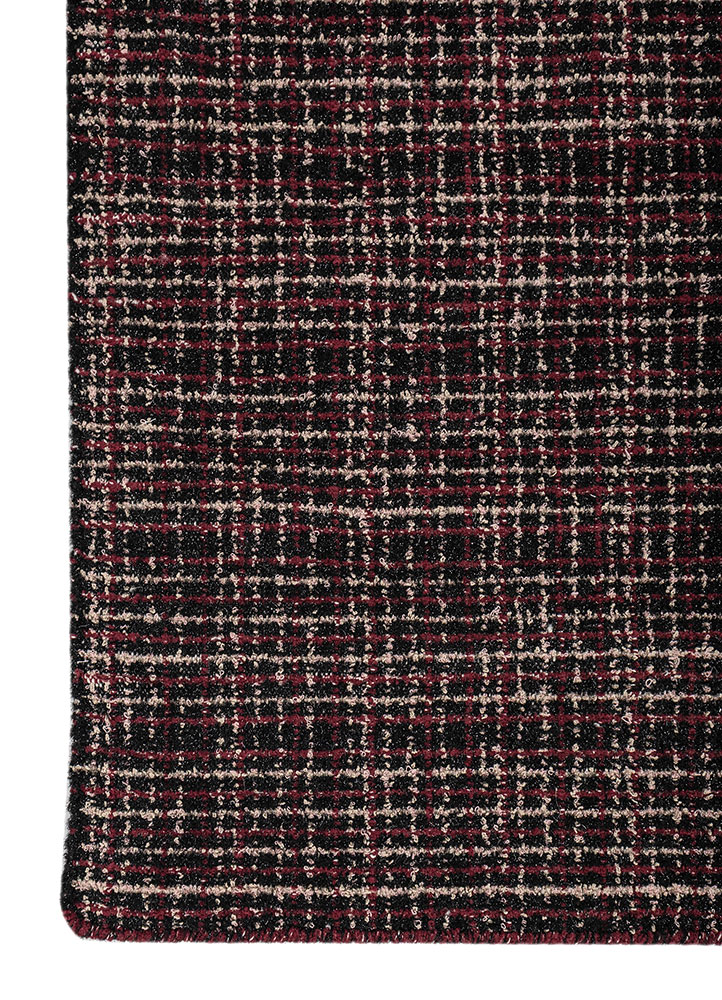 atelier grey and black acrylic hand knotted Rug - Corner