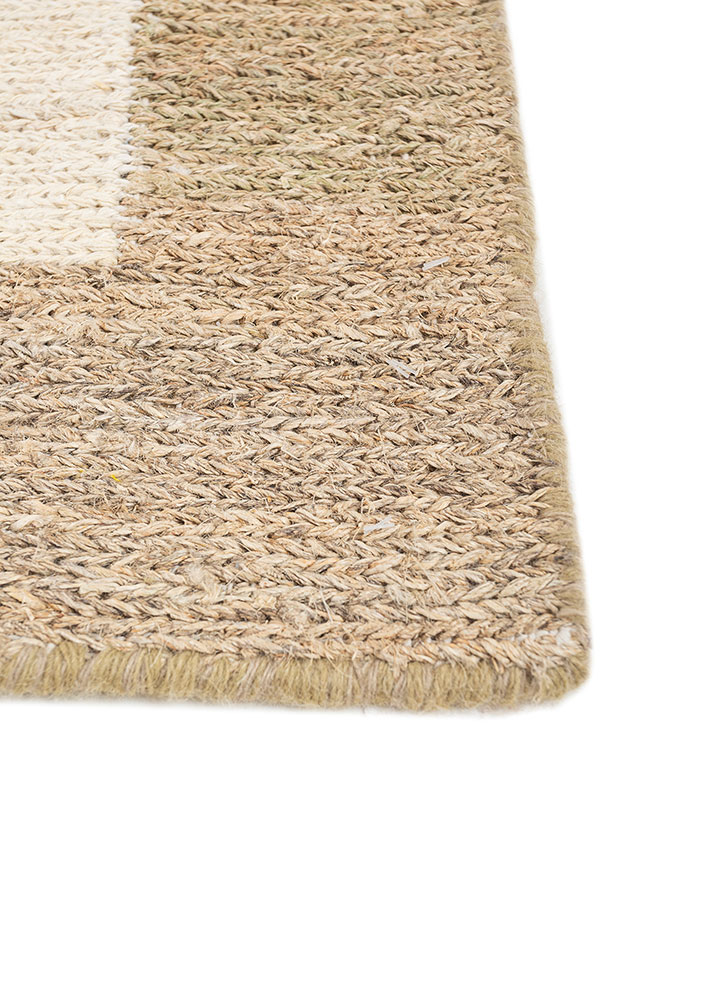 hula ivory jute and hemp hand knotted Rug - Corner