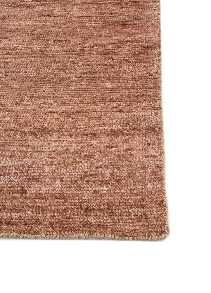 blythe red and orange afghan wool and jute hand knotted Rug - Corner