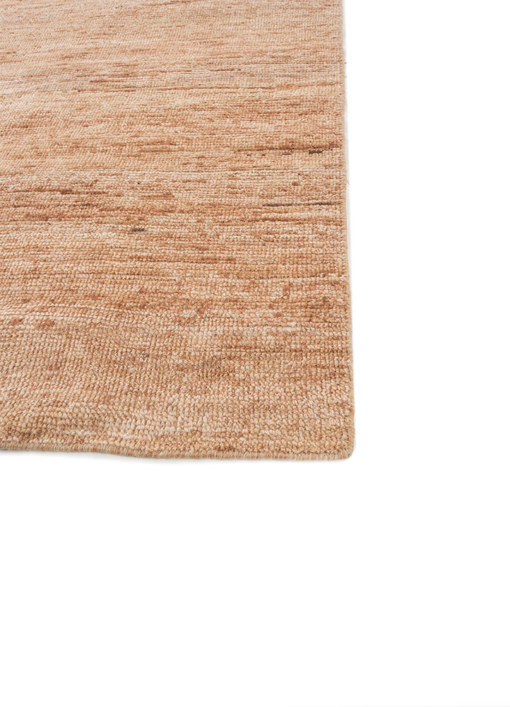 blythe red and orange afghan wool and jute hand knotted Rug - Corner