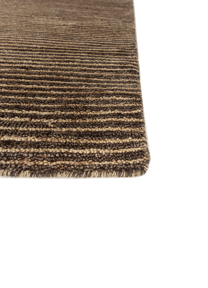 blythe blue wool hand knotted Rug - Corner