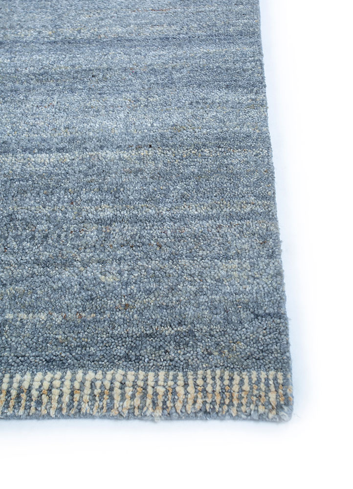 manifest grey and black wool hand knotted Rug - Corner