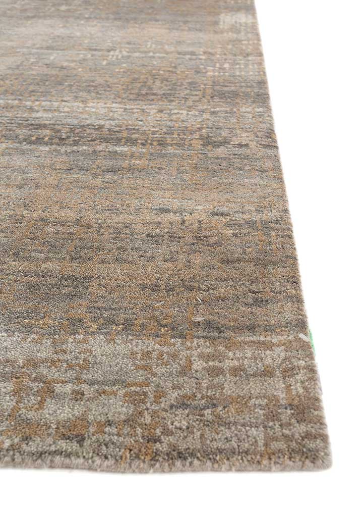 uvenuti grey and black wool hand knotted Rug - Corner
