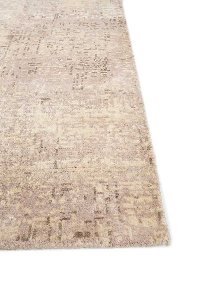 uvenuti ivory wool hand knotted Rug - Corner
