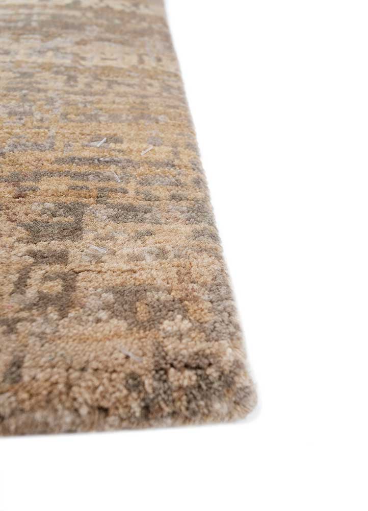 uvenuti gold wool hand knotted Rug - Corner