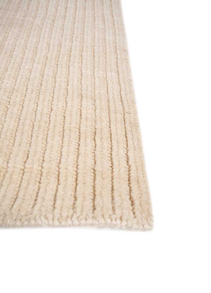 thyme ivory wool hand knotted Rug - Corner
