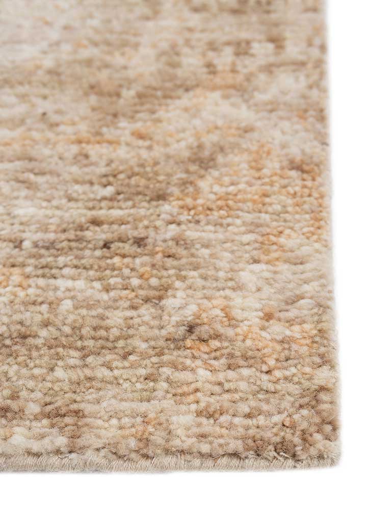 entropy blue wool hand knotted Rug - Corner
