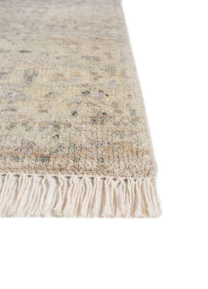 viscaya gold afghan wool hand knotted Rug - Corner