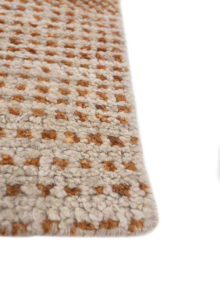 aprezo ivory afghan wool hand knotted Rug - Corner