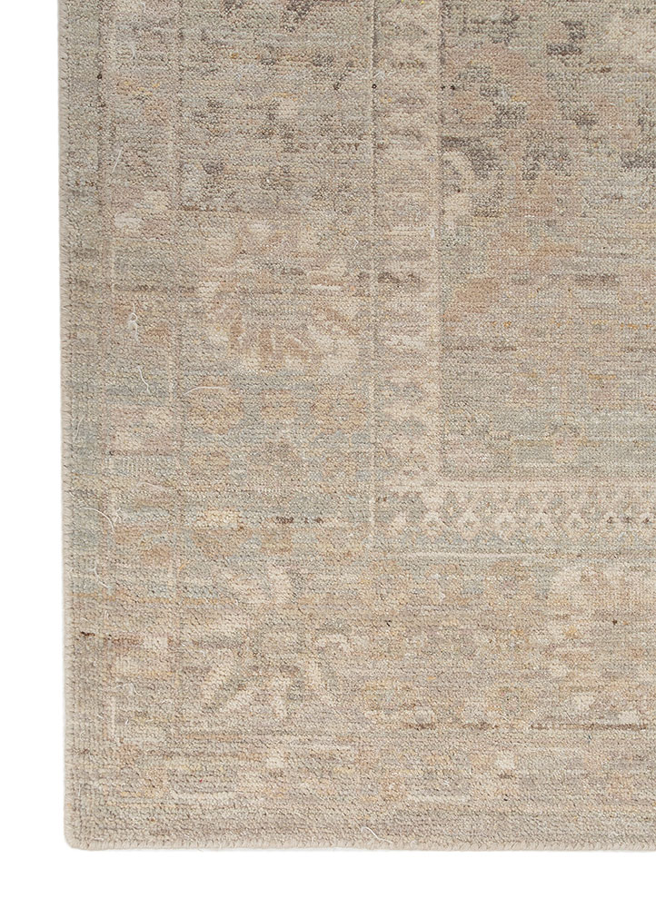 viscaya ivory wool hand knotted Rug - Corner
