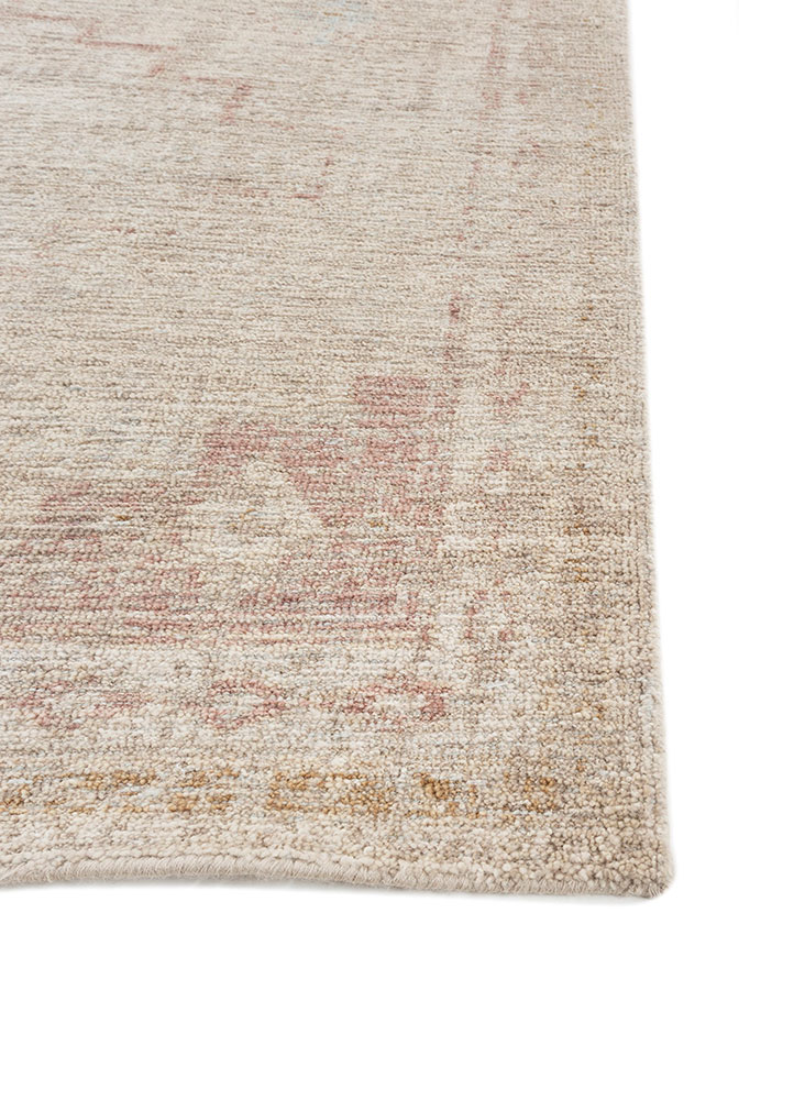 viscaya ivory wool hand knotted Rug - Corner
