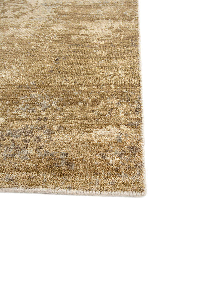 uvenuti gold wool hand knotted Rug - Corner