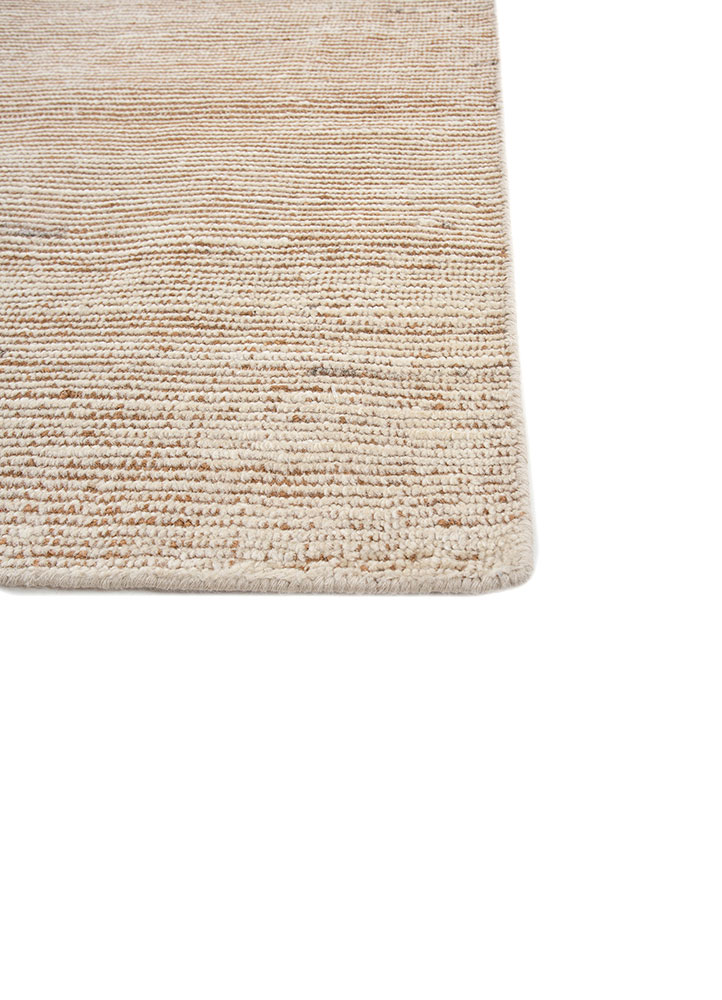 manifest ivory wool hand knotted Rug - Corner