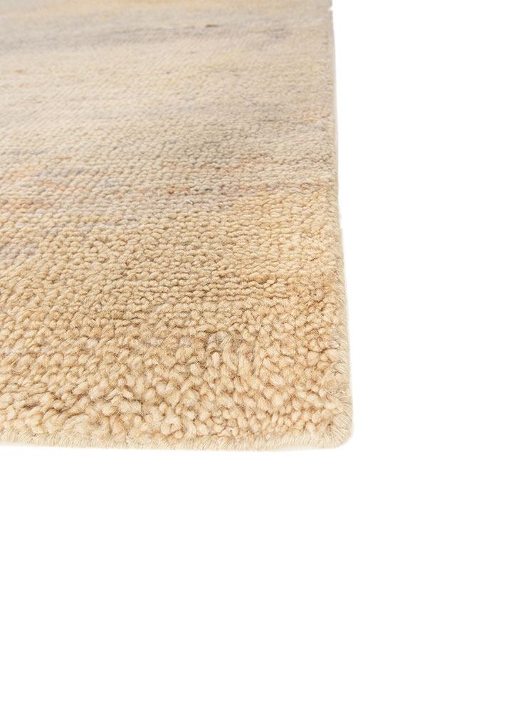 entropy grey and black wool hand knotted Rug - Corner