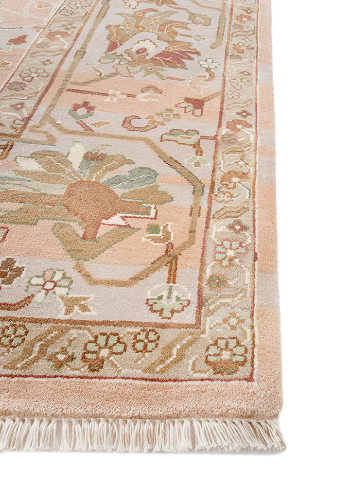 savana blue viscose hand knotted Rug - Corner