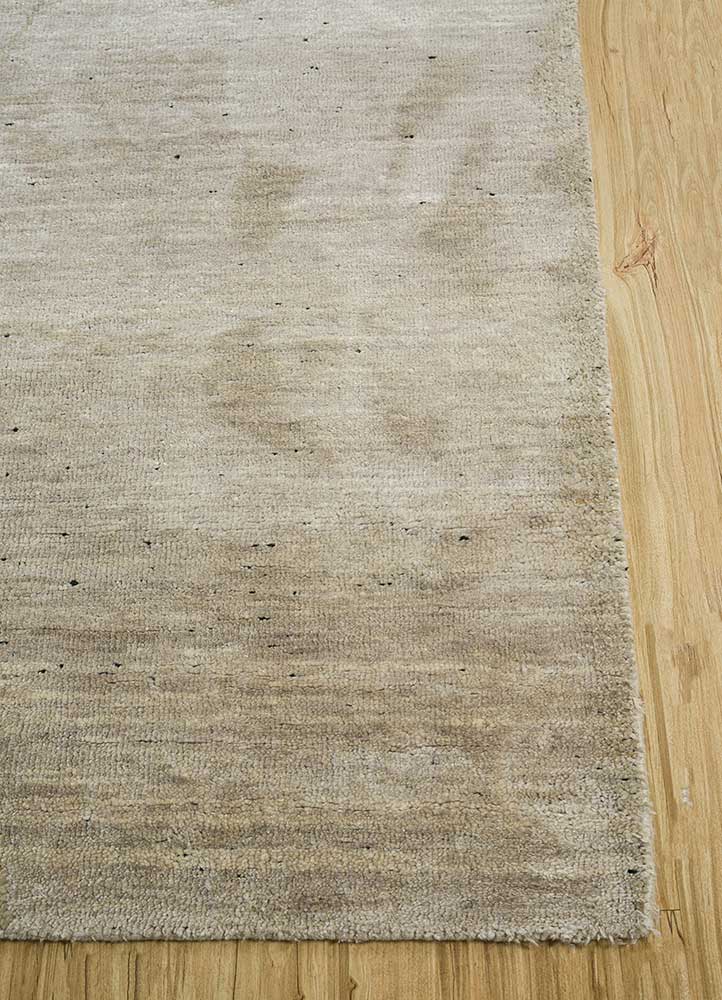 manifest ivory afghan wool and silk hand knotted Rug - Corner