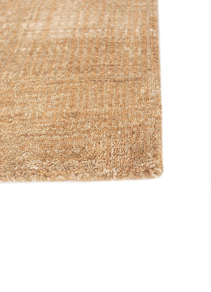 uvenuti gold wool and silk hand knotted Rug - Corner