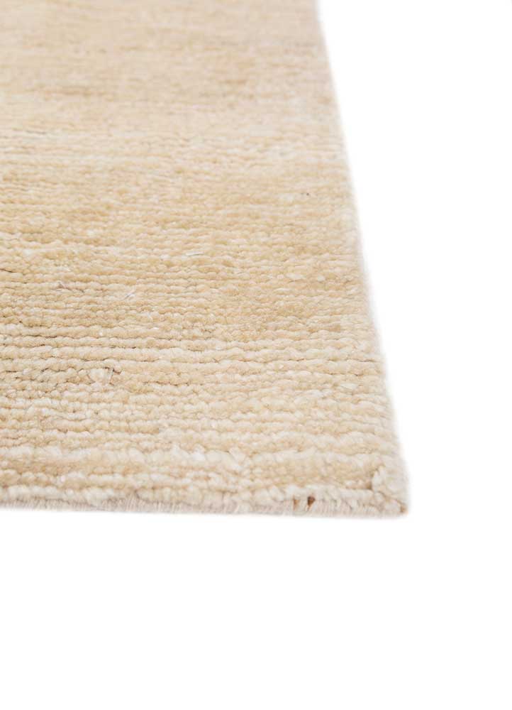 blythe ivory wool hand knotted Rug - Corner