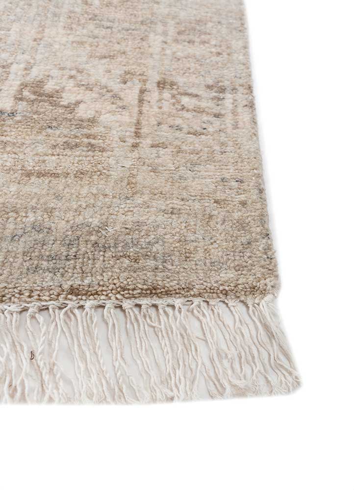 viscaya ivory wool hand knotted Rug - Corner