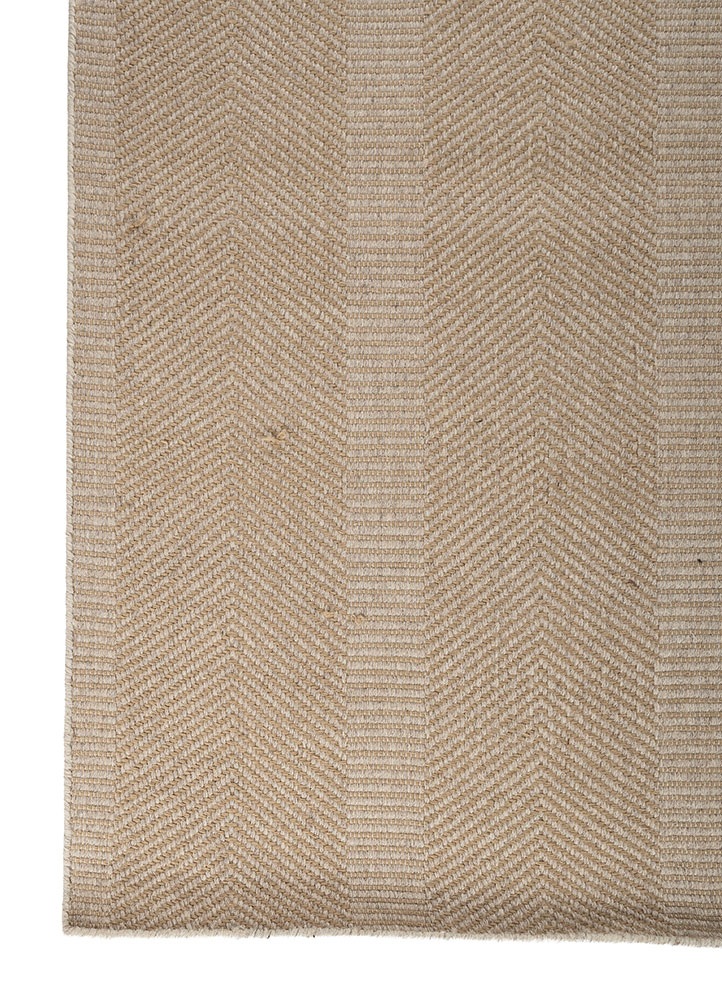 aprezo ivory wool flat weaves Rug - Corner