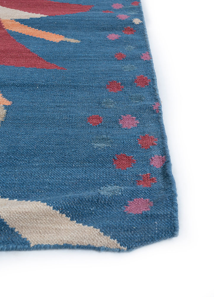 orenda multi wool flat weaves Rug - Corner