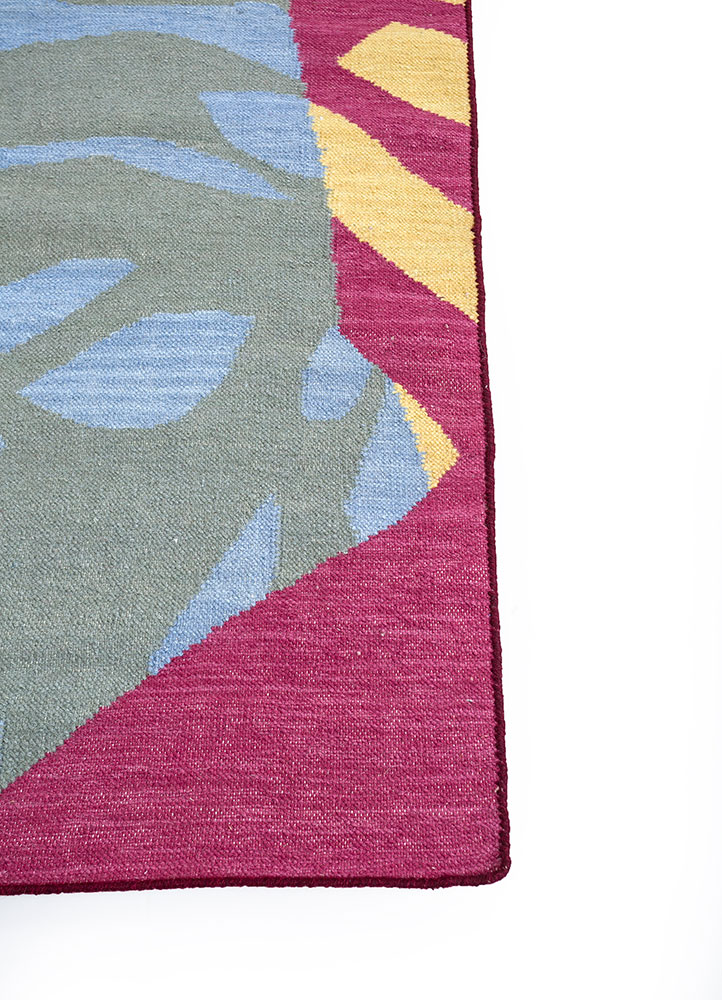 orenda multi wool flat weaves Rug - Corner
