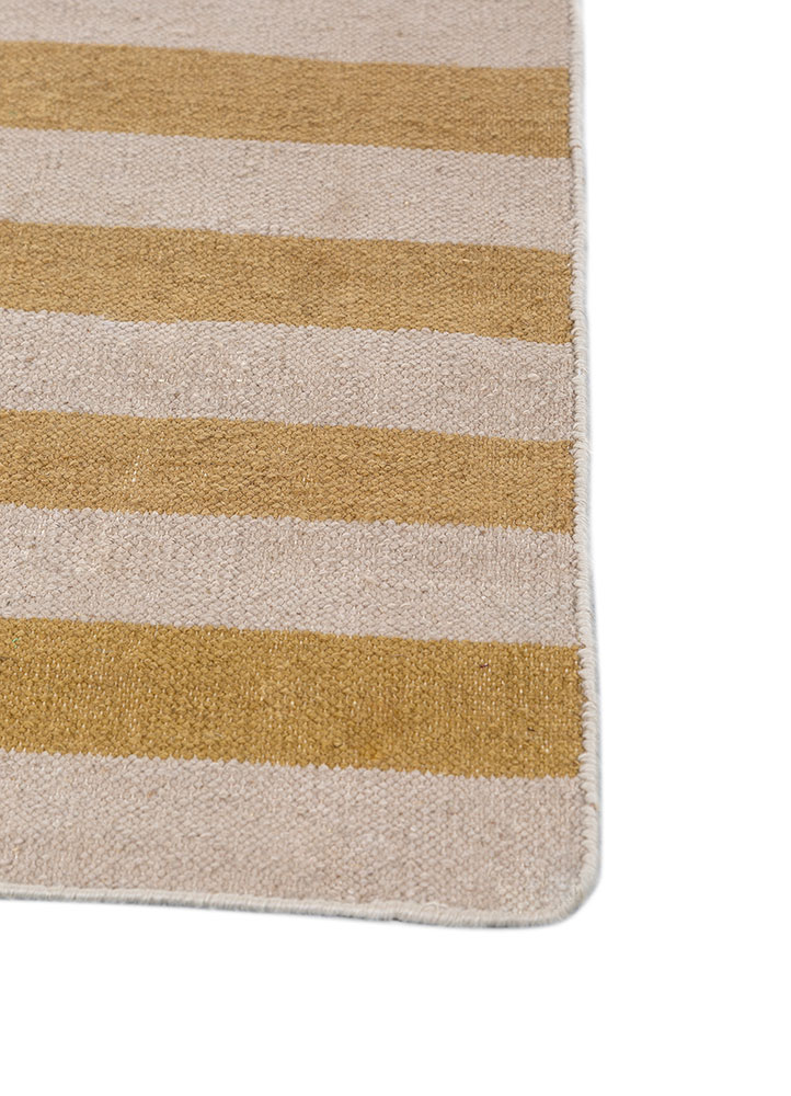 alhambra gold wool flat weaves Rug - Corner
