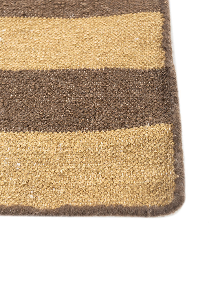 alhambra gold wool flat weaves Rug - Corner