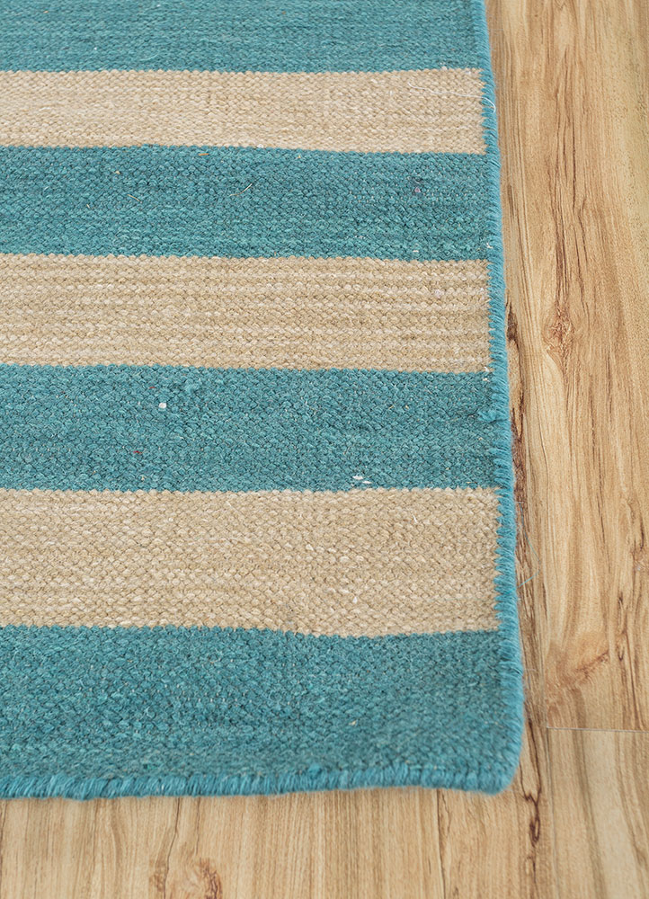 alhambra gold wool flat weaves Rug - Corner