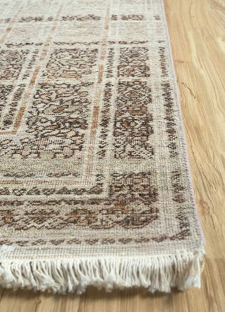viscaya ivory afghan wool hand knotted Rug - Corner