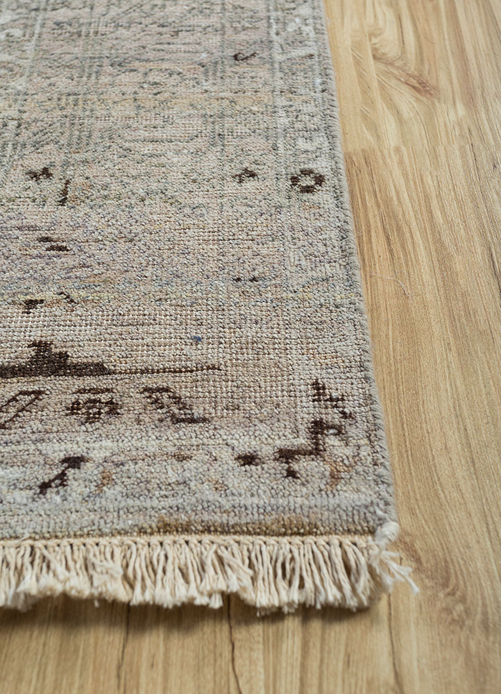 viscaya grey and black afghan wool hand knotted Rug - Corner
