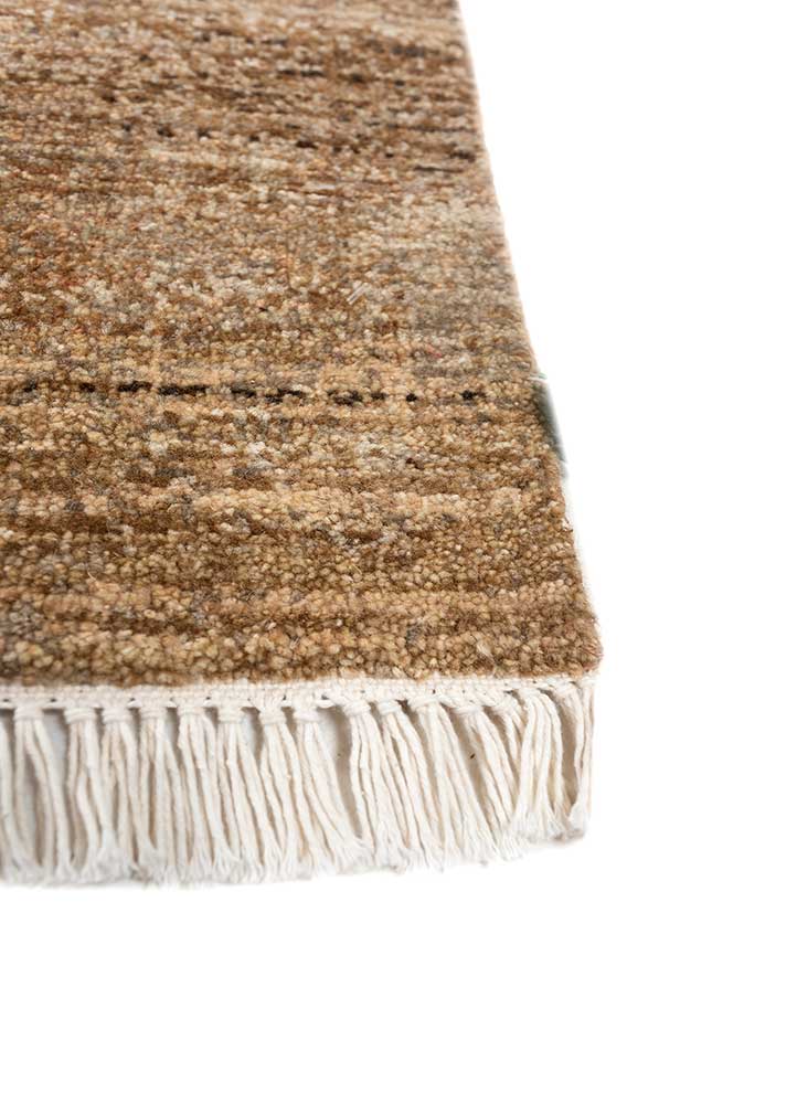 entropy red and orange afghan wool hand knotted Rug - Corner