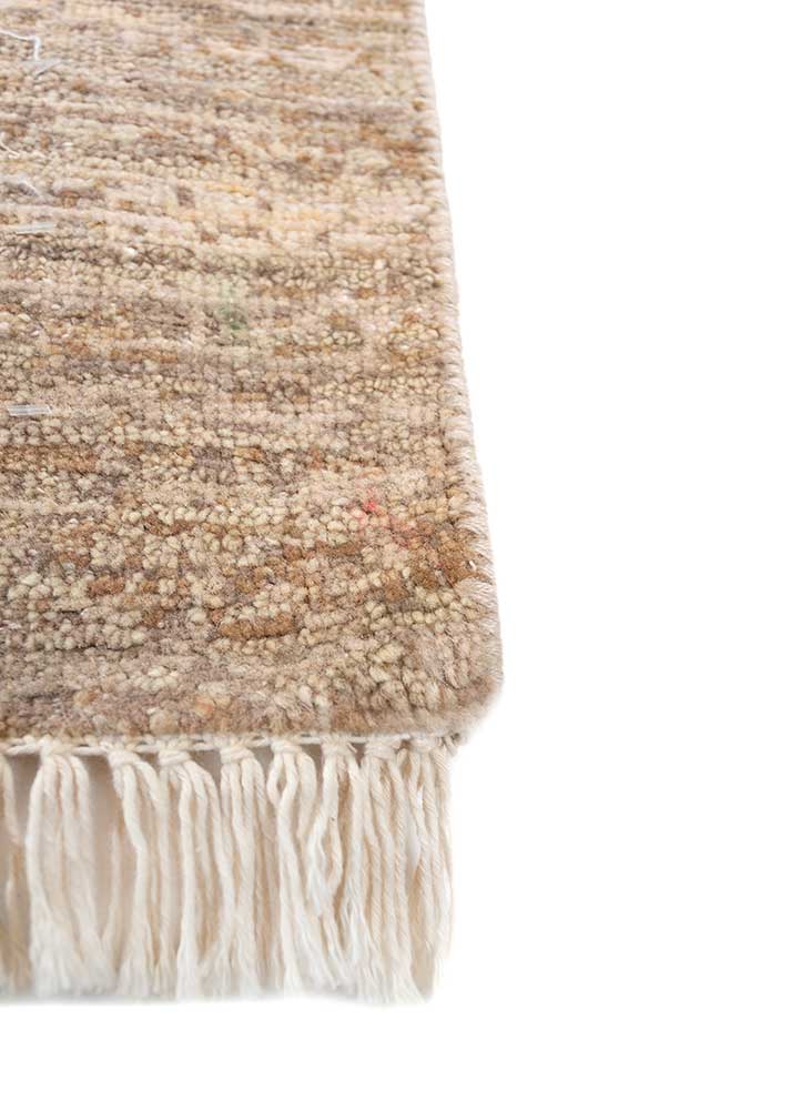 manifest ivory afghan wool hand knotted Rug - Corner