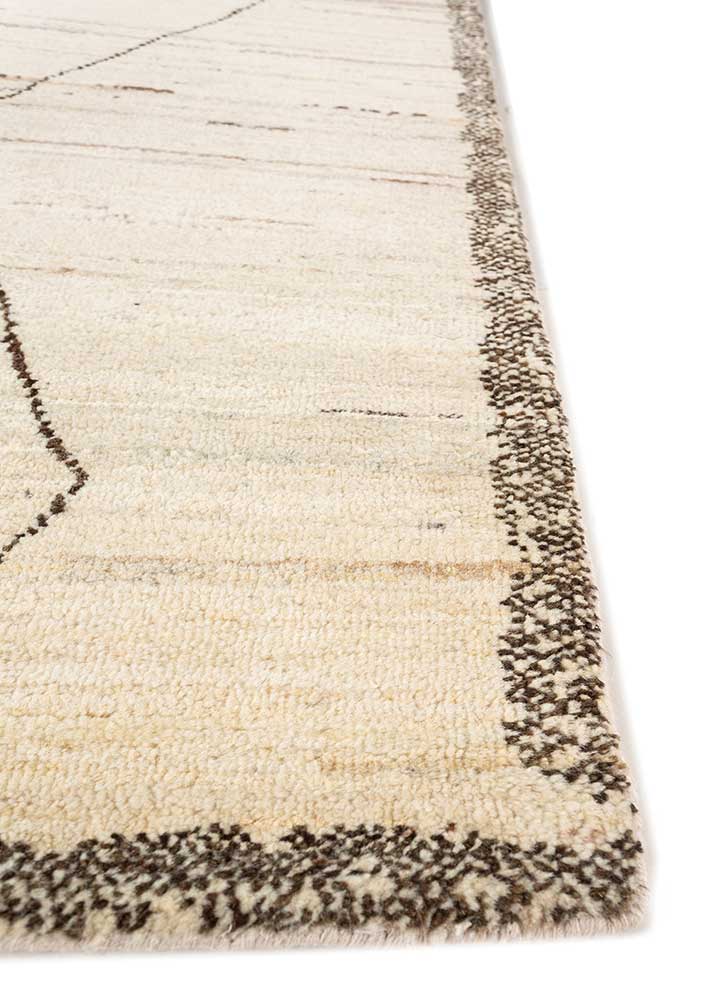 manifest ivory afghan wool hand knotted Rug - Corner