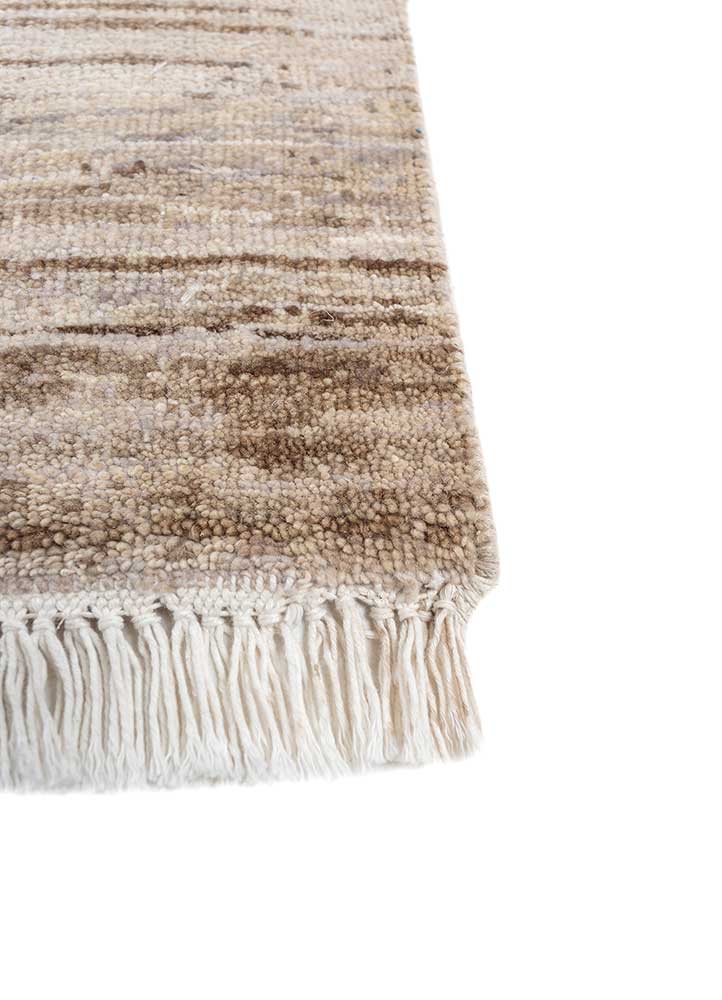 entropy ivory afghan wool hand knotted Rug - Corner