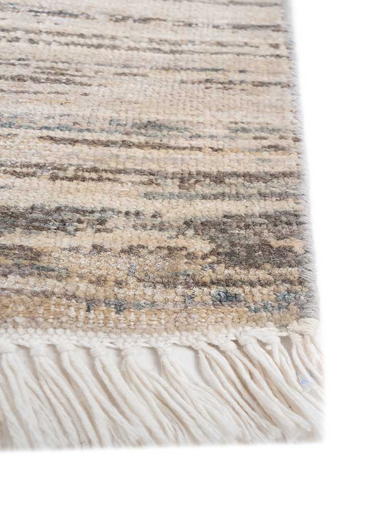 entropy grey and black afghan wool hand knotted Rug - Corner