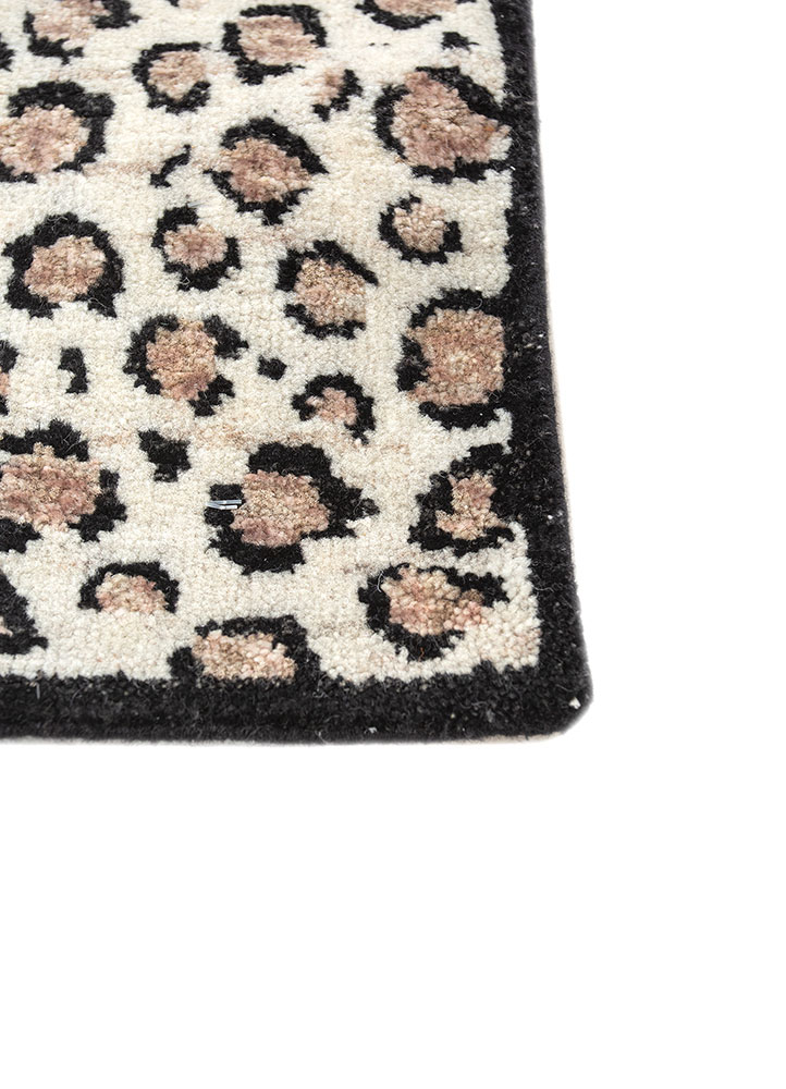 gilded age pink and purple afghan wool hand knotted Rug - Corner