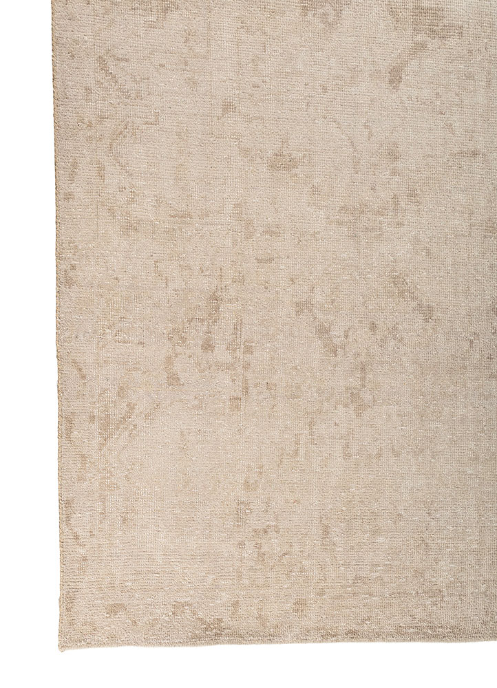 aprezo green wool hand knotted Rug - Corner