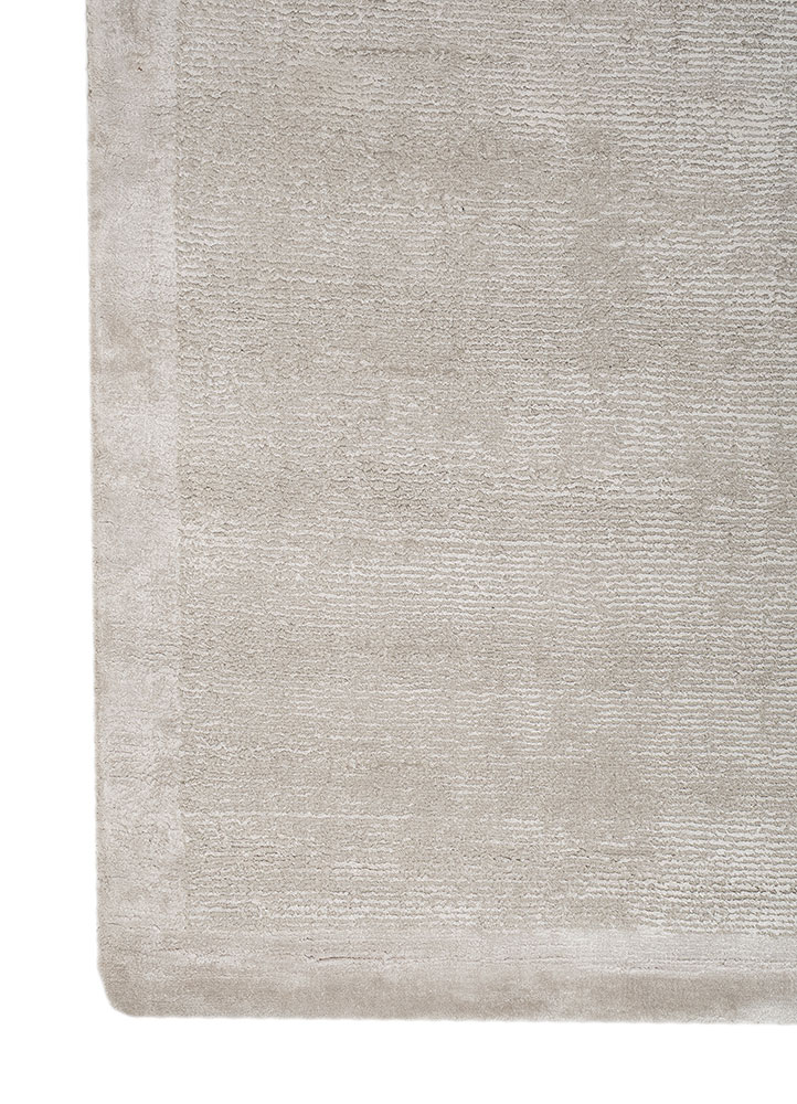 basis grey and black wool and viscose hand loom Rug - Corner