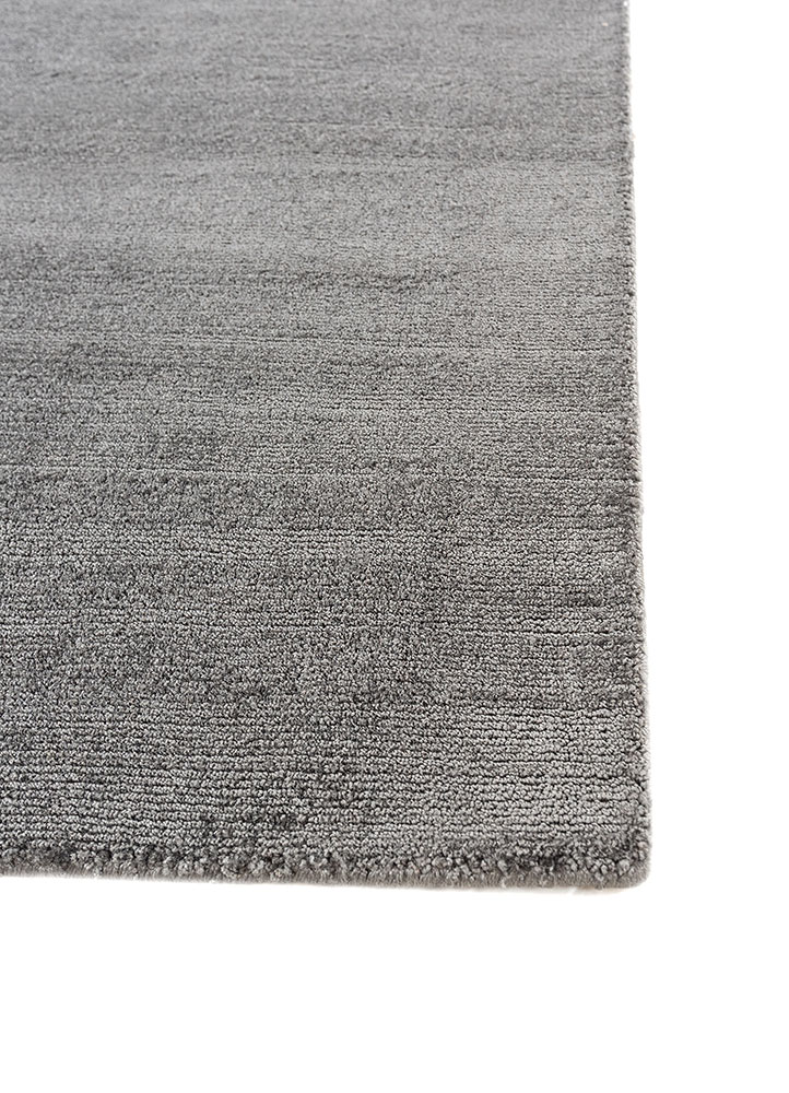 basis grey and black nylon hand loom Rug - Corner