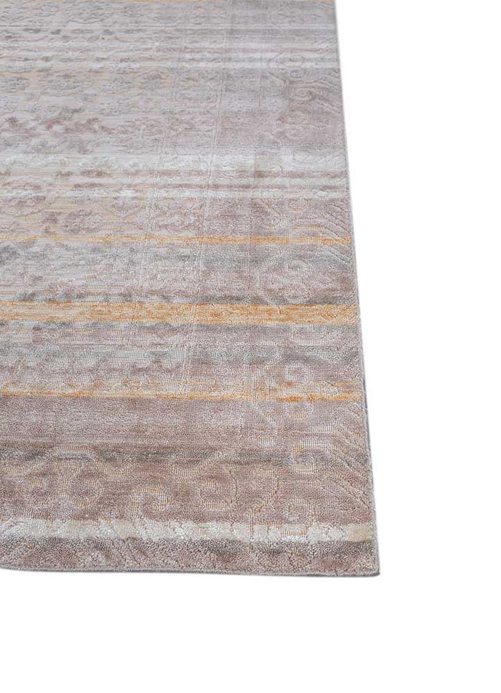 konstrukt red and orange jasmine hand loom Rug - Corner