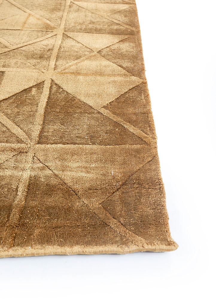 basis gold viscose hand loom Rug - Corner