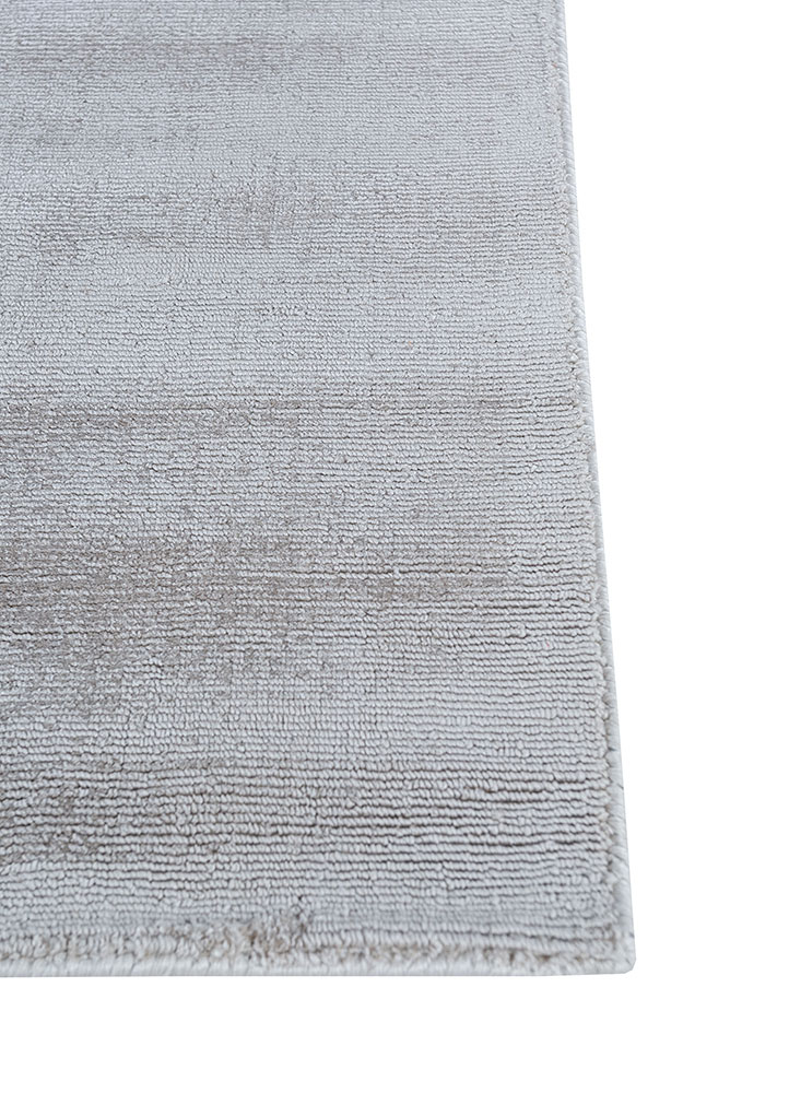 basis grey and black viscose hand loom Rug - Corner
