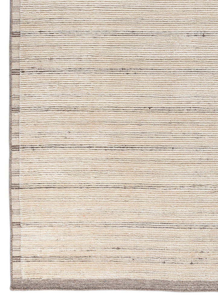 tesoro ivory wool hand loom Rug - Corner