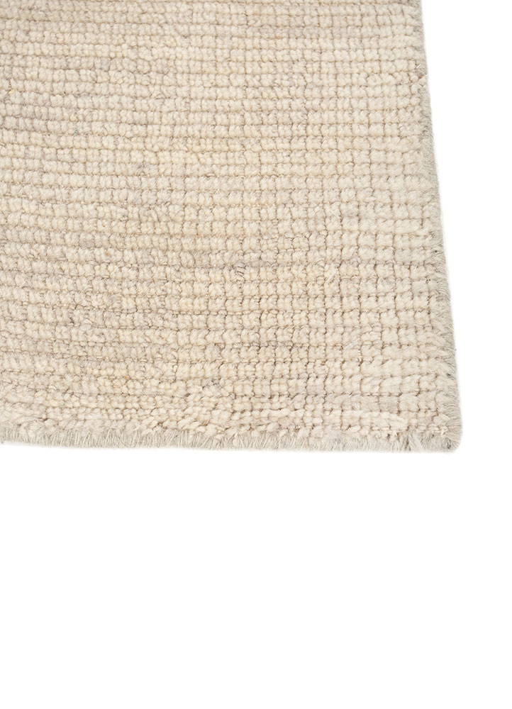 saga green wool hand loom Rug - Corner